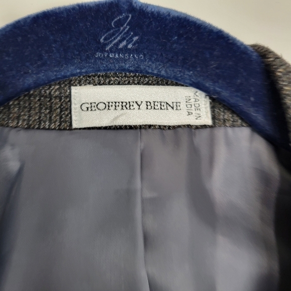 Geoffrey Beene Men's Textured Gray Black Brown Blazer 2 Button Size 42R - Picture 9 of 10